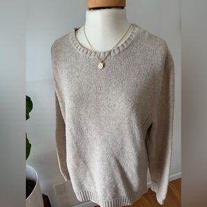 GAP Vintage 90s Oatmeal Knit Sweater Oversized Soft Cozy Minimalist Cottagecore